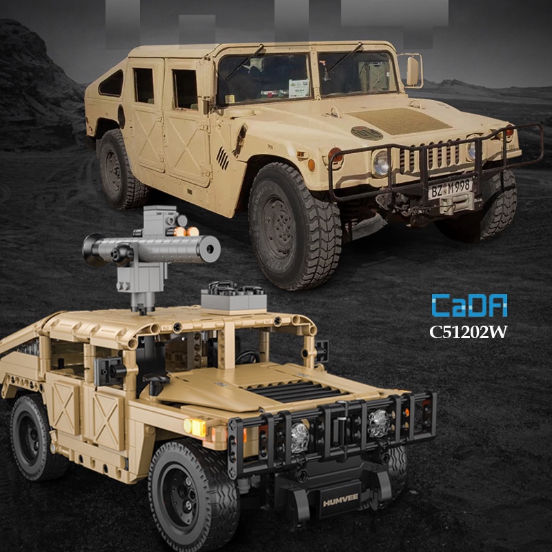 Đồ chơi lắp ráp technic mô hình Xe Địa Hình Chiến Đấu Humvee - CADA C51202W có điều khiển từ xa