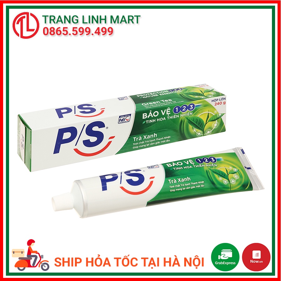 Kem đánh răng P/S bảo vệ 123 trà xanh thanh nhiệt 240g