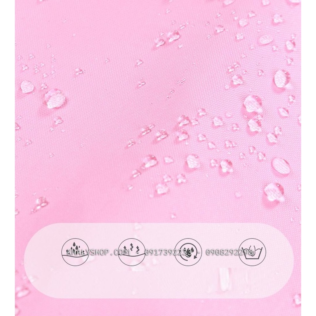 Áo mưa cánh dơi vải dù cao cấp hình chuột Minnie Mouse màu hồng cho bé gái còn size (S,M,L,XL)