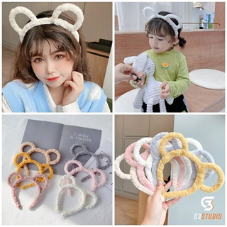 Bờm cài tóc tai gấu lông mịn nhiều màu