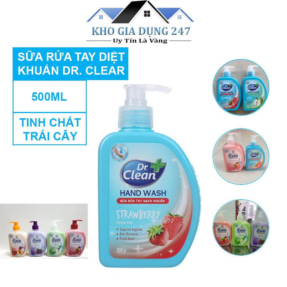 ✨Sữa rửa tay diệt khuẩn Dr.clear 500ml✨ Thơm Dịu, Tươi mát, Mềm Mại Da Tay