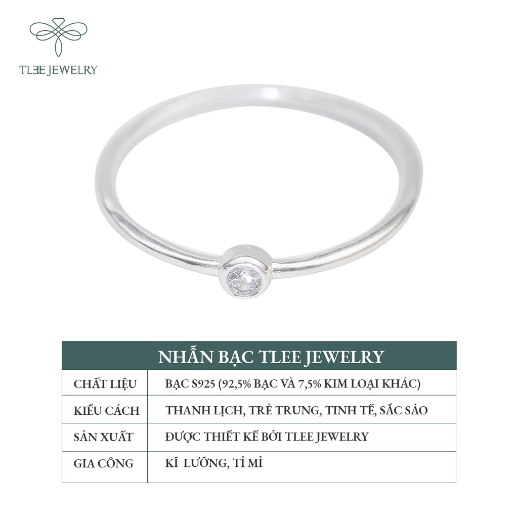 Nhẫn bạc nữ TLEE Baby Stone mini NCJ A0108