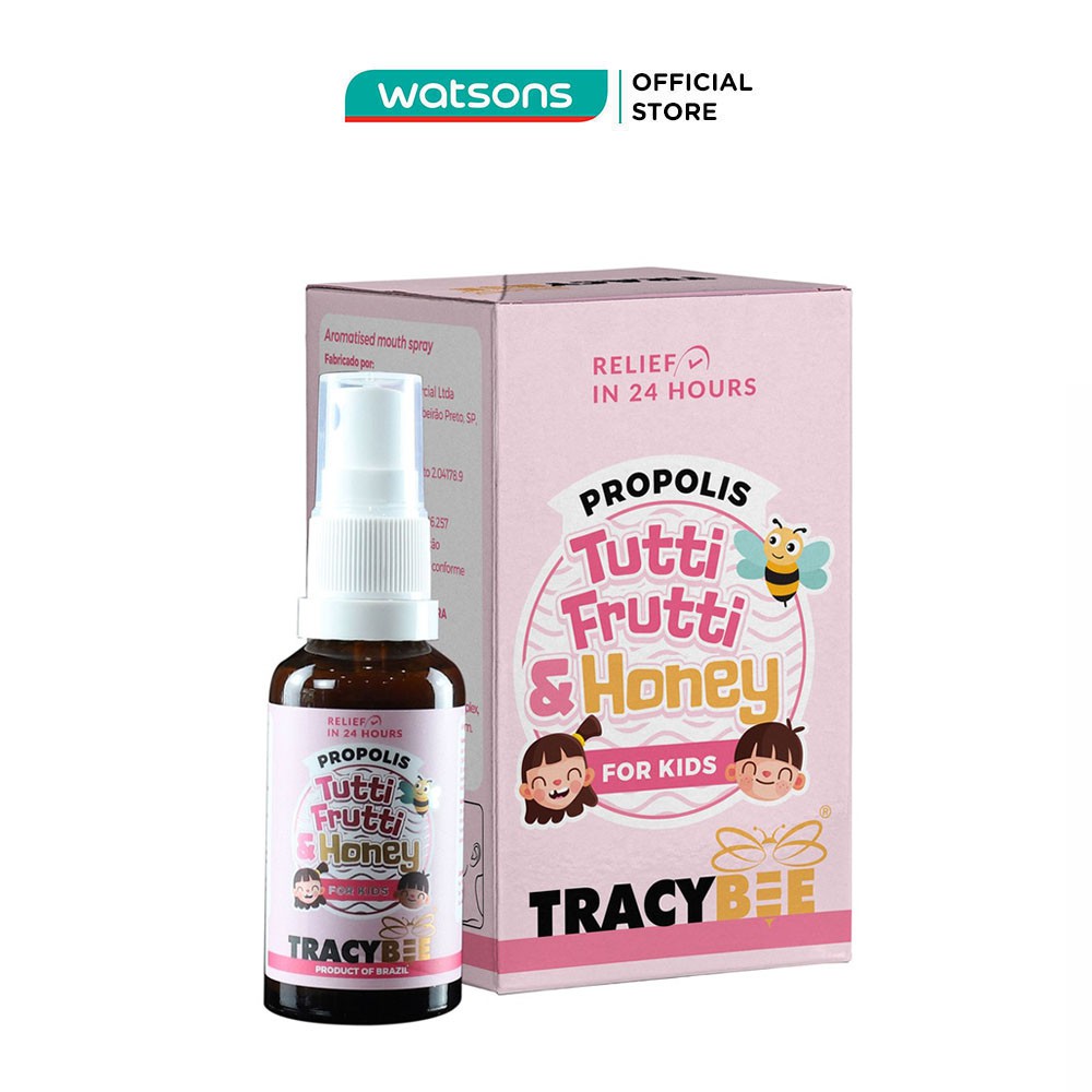 Thực Phẩm Bảo Vệ Sức Khỏe Keo Ong Tracybee Propolis Tutti Frutti & Honey Vị Trái Cây & Mật Ong Dạng Xịt 30ml