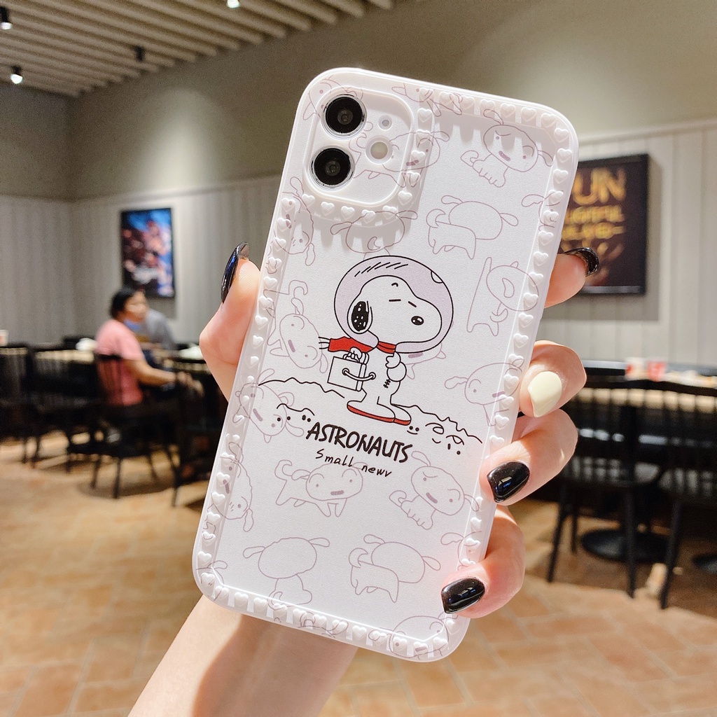 Ốp Điện Thoại TPU Dẻo Họa Tiết Cậu Bé Bút Chì/ Phi Hành Gia Cho iPhone 13 12 11 Pro Max Mini XS XR X 8 7 6 6S Plus + SE 2020