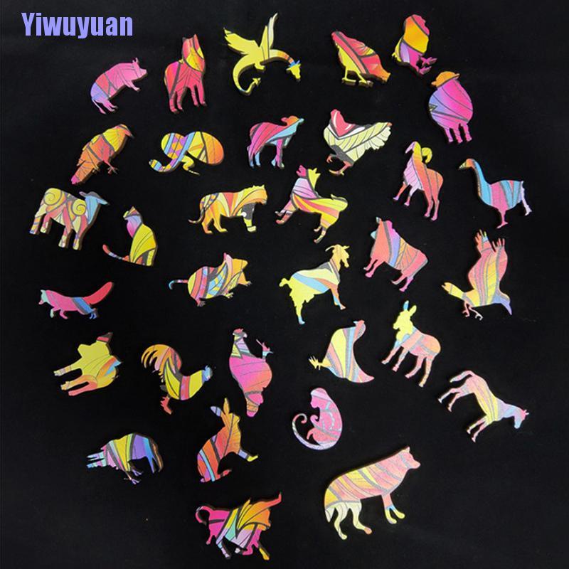 Bộ Đồ Chơi Xếp Hình Động Vật Bằng Gỗ Độc Đáo Cho Người Lớn Và Trẻ Em