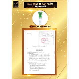 SỮA RỮA MẶT TRÀ XANH X2 Acomestic làm sạch da mặt