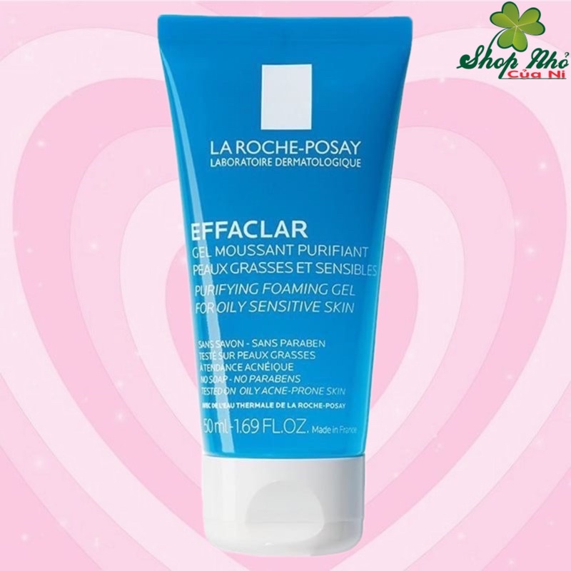 Gel sữa rửa mặt Laroche Posay Effaclar 50ml cho da dầu mụn