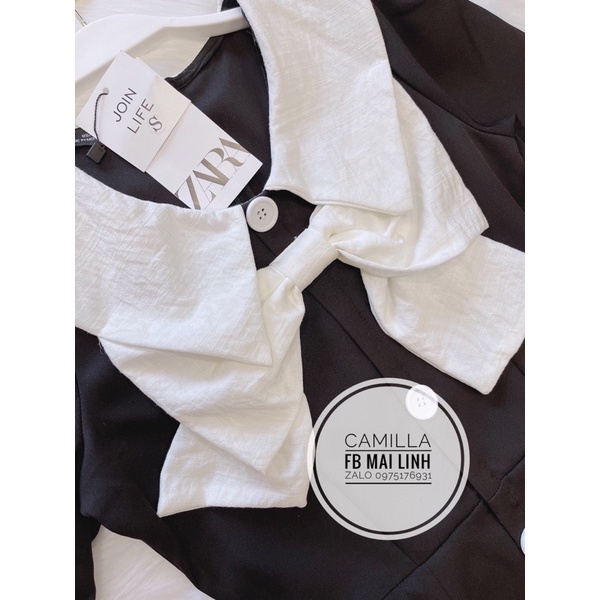 ✨ĐẦM ĐEN DÀI✨Đầm đen dài xoè nơ trắng cúc dọc thân | BigBuy360 - bigbuy360.vn