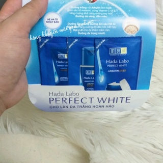 Combo 5 Bộ 3 gói mẫu dùng thử dưỡng trắng da Hada Labo