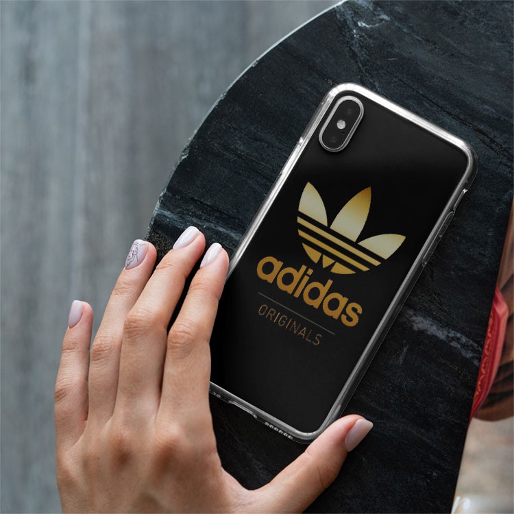 Vỏ ốp điện thoại Adidas logo adidas màu vàng nền đen nổi bật dành cho Iphone 5 đến 12 Promax BRD20210398