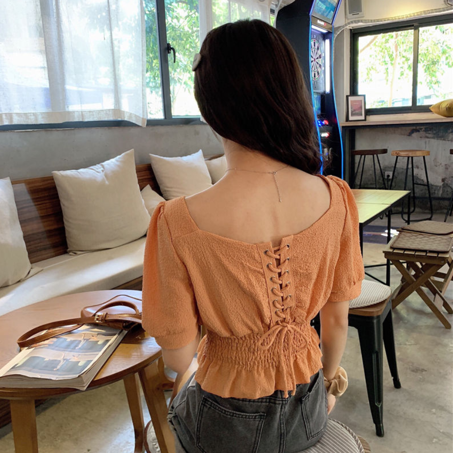 ⭐.⭐Square collar high waist design long sleeve top | BigBuy360 - bigbuy360.vn