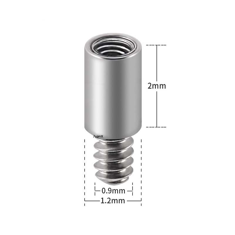 Ống ren cho khuyên xỏ cơ thể bằng thép titan G23 chất lượng cao
