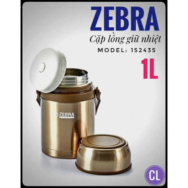 Bình ủ cháo giữ nhiệt Zebra Picnic 1L ,Hàng Thái Lan Cao Cấp 152435