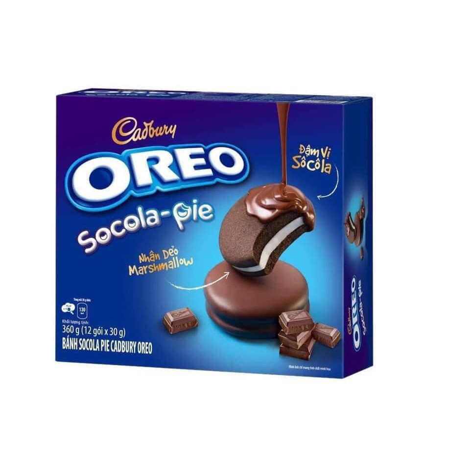 Bánh Oreo Socola-pie Nhân Dẻo Marshmallow 360g