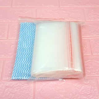 500g túi zip trong chỉ đỏ 18x25cm - zipper viền đỏ