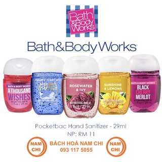 Nước Rửa Tay Khô BBW Bath Body Work ANti-Bacterial Hand Gel Hàng Mỹ 29ML (Diệt Sạch 95% Vi Khuẩn Gây Hại)