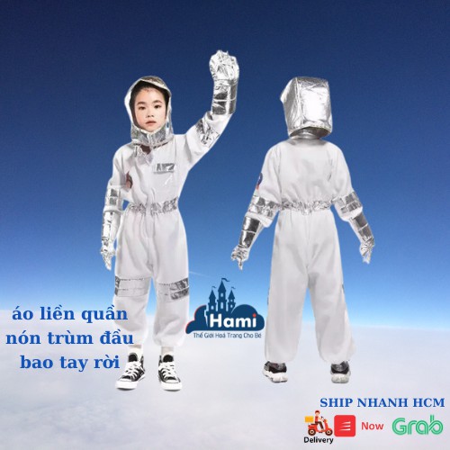 Trang phục phi hành gia cho Bé szie 15kg, 23kg màu trắng hm0345