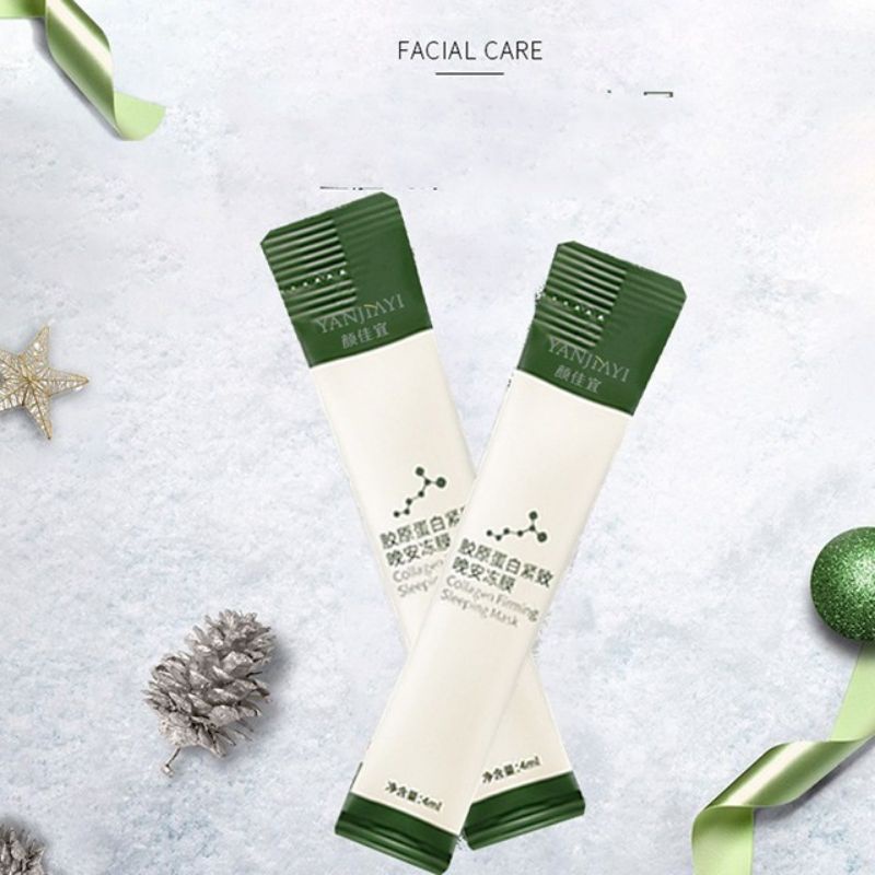 Hộp 20 Gói Mặt nạ ngủ thạch Collagen YANJIAYI giúp nâng cơ mặt bổ sung collagen