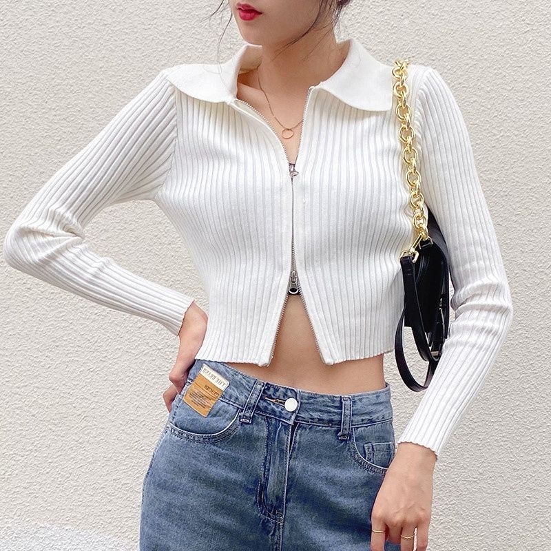 SPWomen's cardigan with two zipper tops