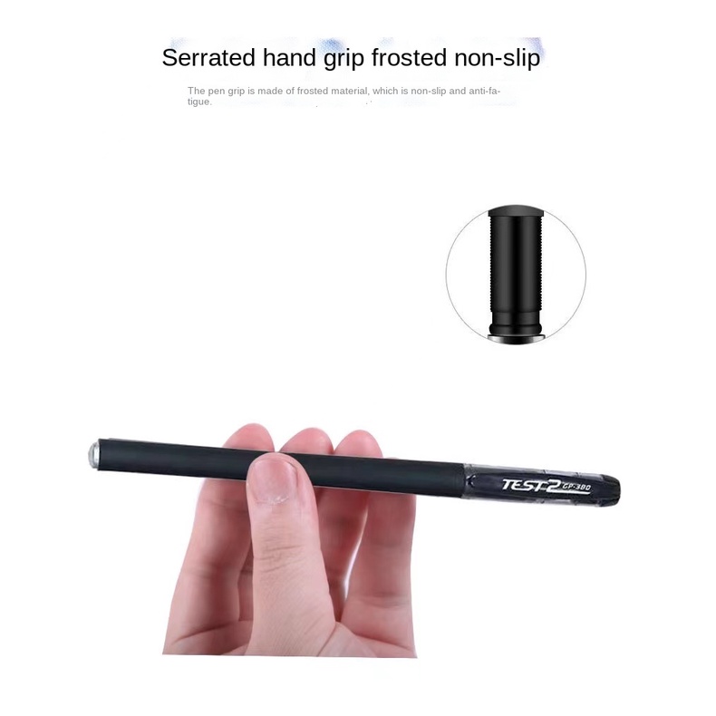 Bút Bi Mực Gel Nhám Ngòi 0.5mm Màu Đen/Đỏ/Xanh Dương Dùng Trong Văn Phòng