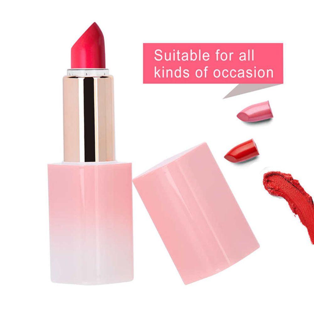 Lọ Rỗng Đựng Son Dưỡng Môi Màu Sắc Gradient Có Khóa Cài Dành Cho Bạn Nữ