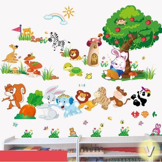 Decal dán tường Ngày hội rừng xanh
