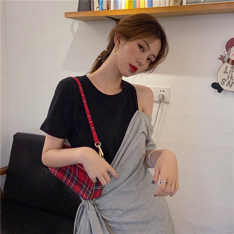 SUXI Đầm Thun Tay Ngắn Phối Dây Thắt Thời Trang Mùa Hè Cho Phái Nữ