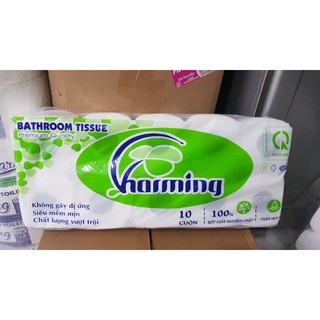 Lốc 10 Cuộn Giấy Vệ Sinh Có Lõi Charming
