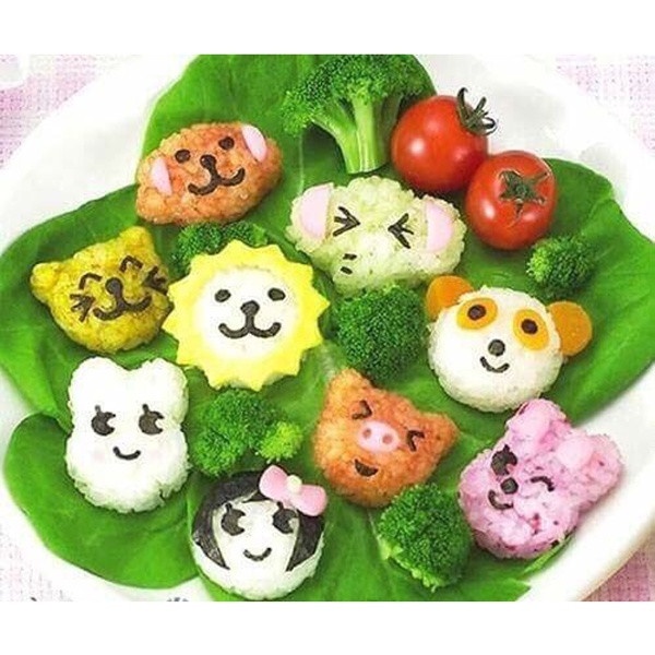 Bộ 3 khuôn ép cơm hình thú ngộ nghĩnh cho bé