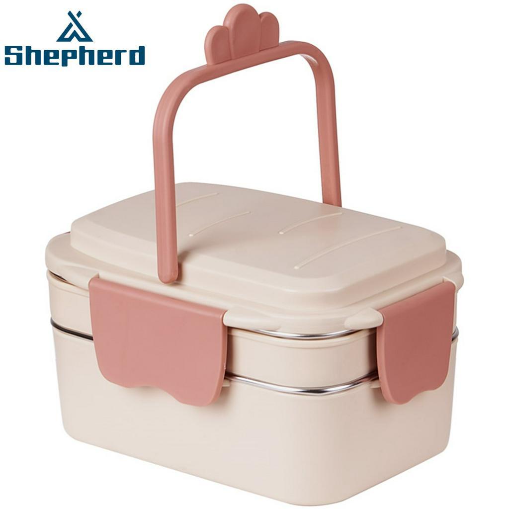 Hộp cơm trưa Shepherd nhỏ gọn bằng thép không gỉ đặc biệt đậy kín cho nhân viên văn p