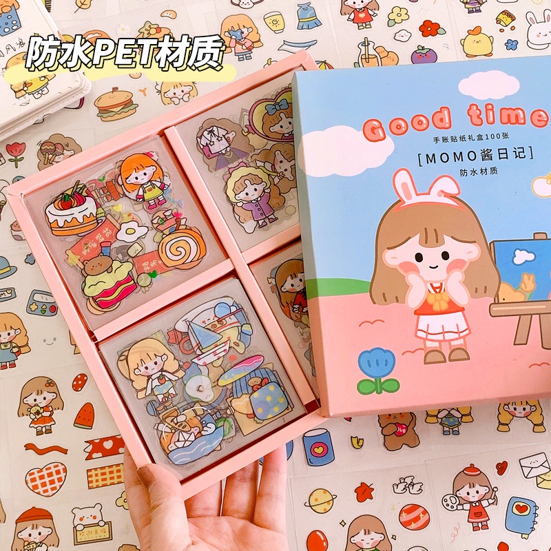 Set 25 Miếng Dán Trang Trí Chống Thấm Nước Họa Tiết Hoạt Hình Dễ Thương