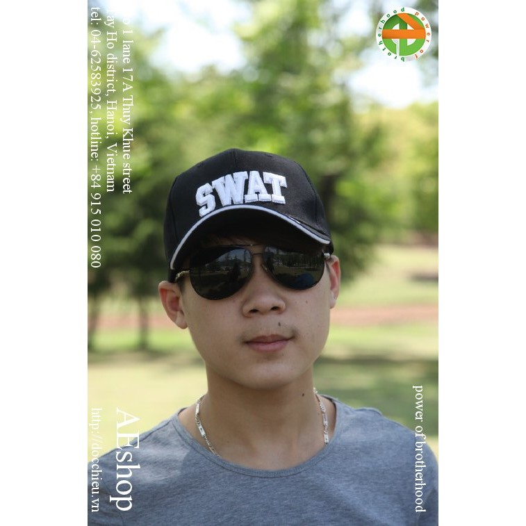Mũ lưỡi trai cotton thô thêu của lực lượng đặc nhiệm Swat Mỹ