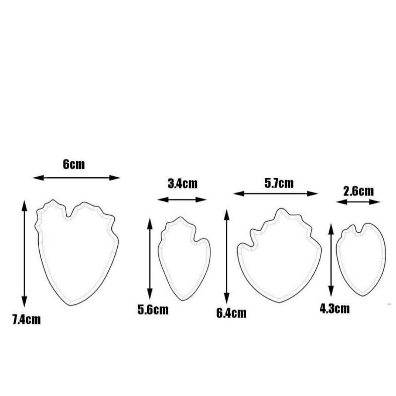 Bộ khuôn cắt cánh hoa và lá peony 11 cái size từ nhỏ đến lớn
