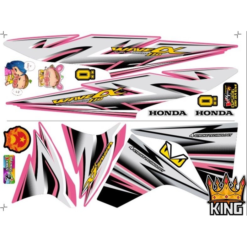 Tem Rời Wave 110cc, Tem Dán Xe 110cc Alpha V5  -Ảnh Thật -#Temxemay#Decal #Wave #Wave110 #Wave110cc