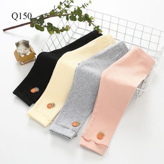 Quần legging thun gân đính dứa cho bé gái
