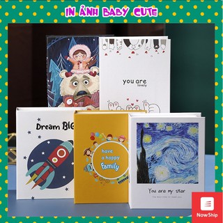 Album ảnh chứa 100 ảnh 13x18 bìa giấy cứng nhiều mẫu bìa hoạt hình siêu xinh