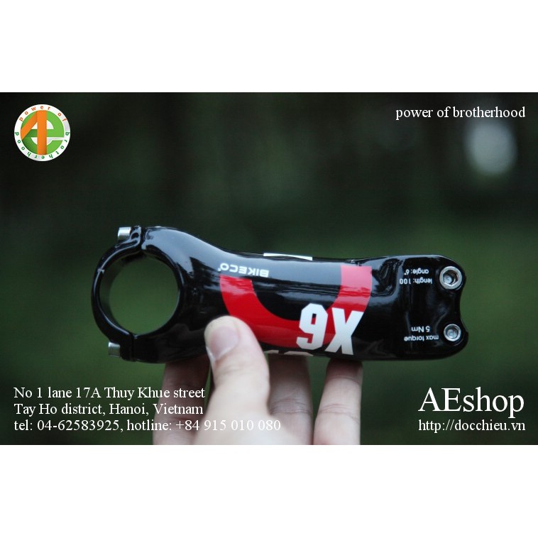 pô tăng xe đạp full carbon Bikeco 31.8 mm 6/17 độ