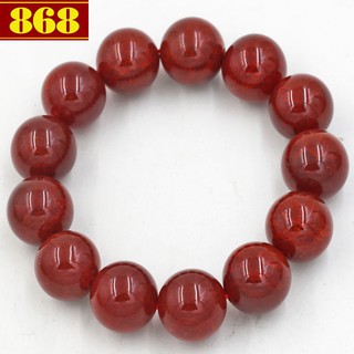 Chuỗi đeo tay đá vân rồng đỏ 16 ly 13 hạt