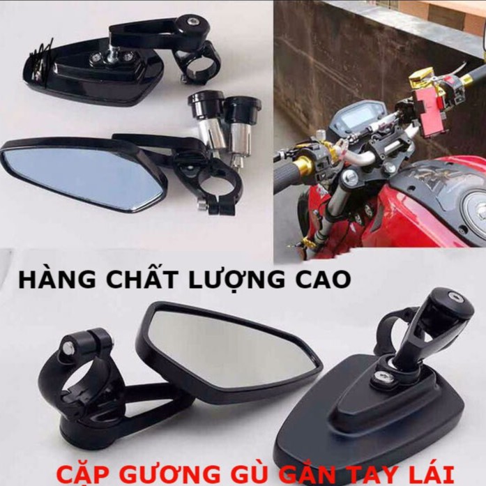 Gương Gù Crg Gắn Tay Lái Xe Máy Chất Lượng Cao Tặng kèm lục giác!