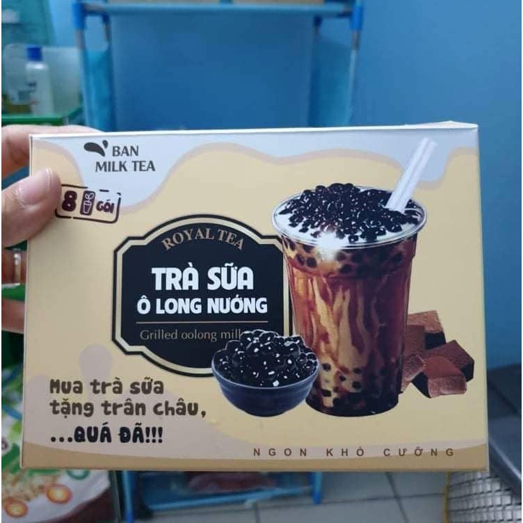 Trà sữa chân trâu đường đen ô long Royal Tea - Trà sữa tự pha uống liền, đồ ăn vặt