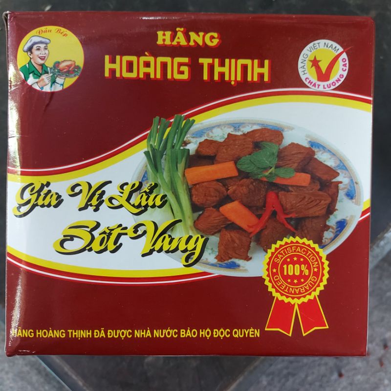 Hộp 100 Gói Gia Vị Lẩu Sốt Vang Hoàng Thịnh.