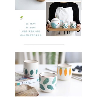 Bộ uống trà sứ kute