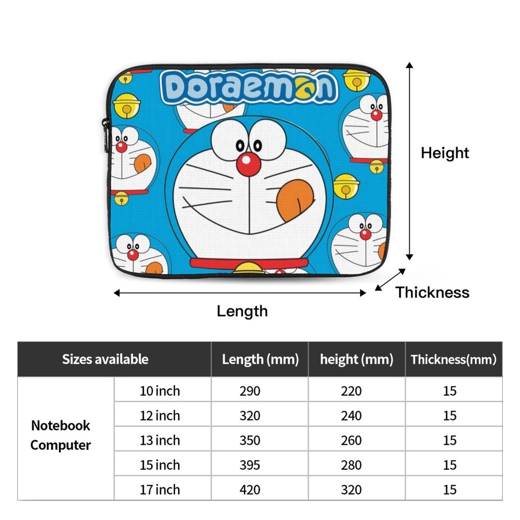 Túi Đựng Laptop Chống Sốc Hình Doraemon 10-17 INCH