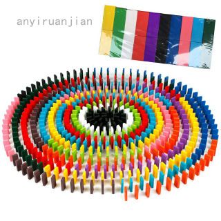 Set 100 đồ chơi domino bằng gỗ nhiều màu sắc dành cho trẻ em