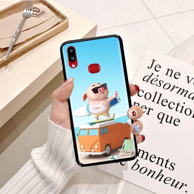 Ốp lưng Samsung A21 dẻo in hình Heo Con Dễ Thương