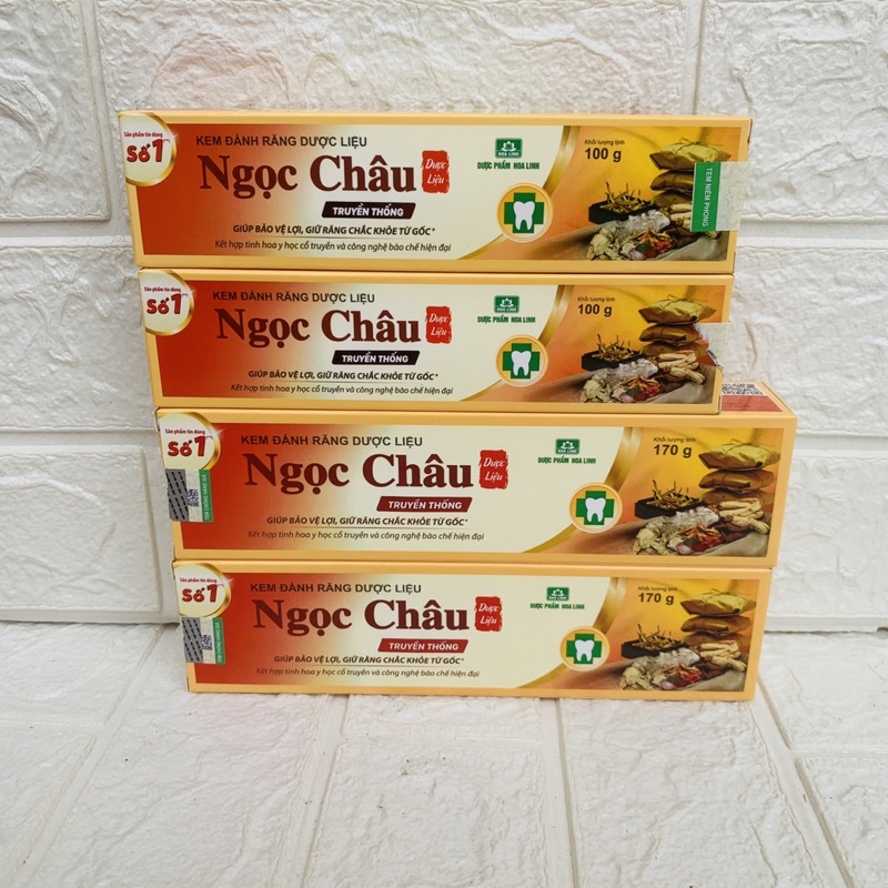 Kem Đánh Răng Dược Liệu Ngọc Châu Tuýp 100g/170g(Cam Kết Hàng Chuẩn )