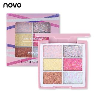 Bảng Phấn Mắt NOVO Tông Kim Tuyến Trang Điểm Chống Nước 80g