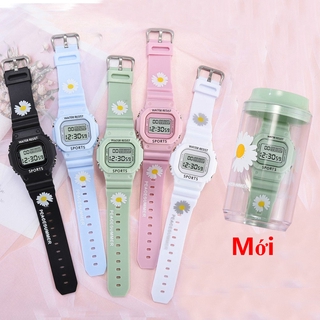 Đồng Hồ Led Điện Tử Mặt Hoa Cúc Phong Cách Gd