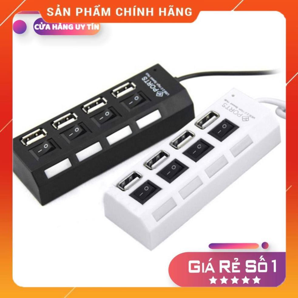 bộ chia usb 1 ra 4 - hub usb 4 port có công tắc tắt bật