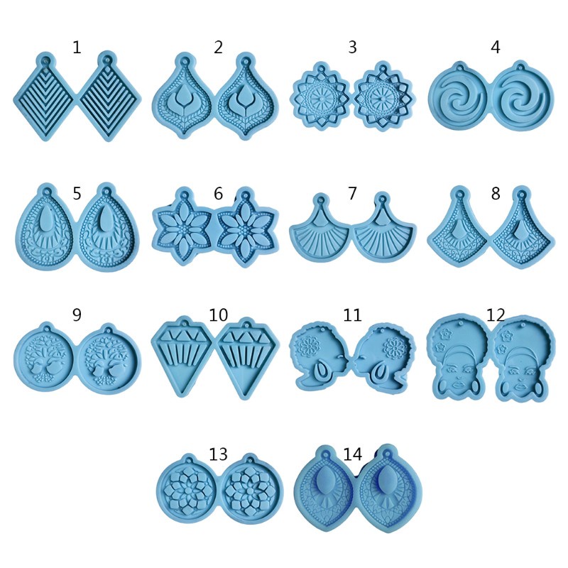 Khuôn Silicone Làm Mặt vòng cổ / Khuyên Tai Diy